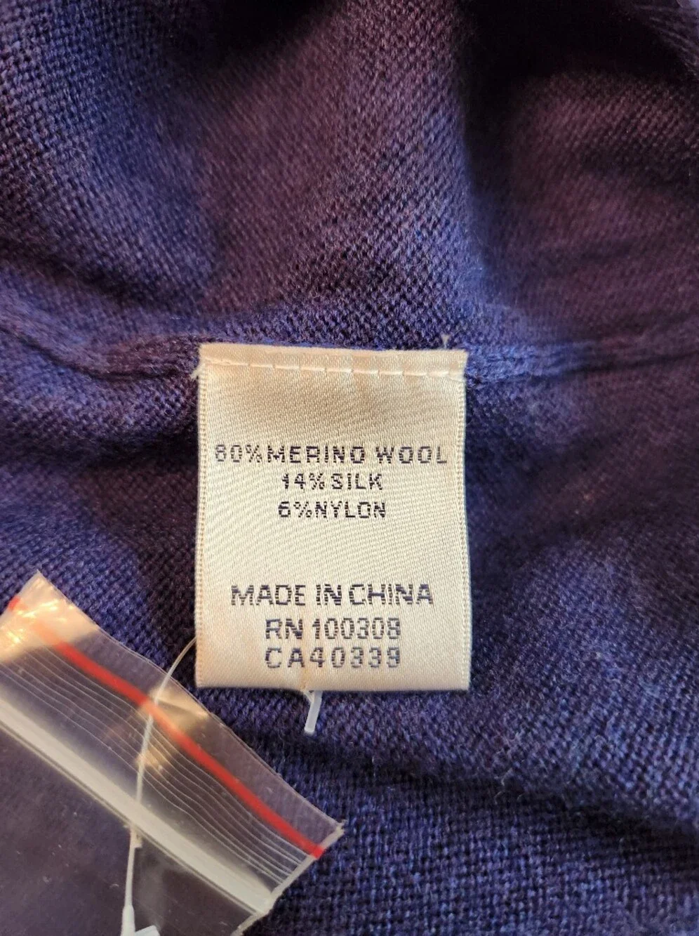 NWOT Peter Millar Merino Wool Silk Blend 1/2 Zip Blue Heather Sweater Size Large